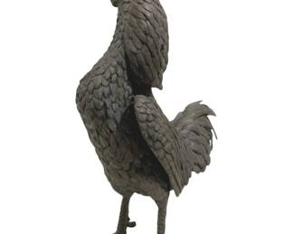 7342 - Bronze Rooster Statue - 19 x 16