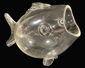 5401 - Blenko Glass Fish Vase (Description): 16 x 10.5 x 7