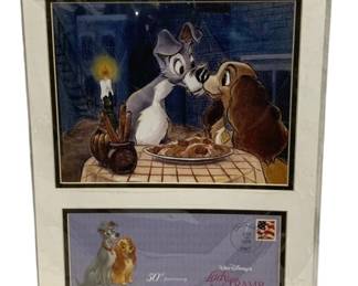 6092 - Lady And the Tramp Print & Stamp Set - 12 x 16