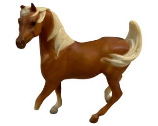 1769 - Vtg Breyer "Sham" Prancing Arabian Stallion, as is (Description): AS IS - 9.5 x 7.5 x 2.5 - missing left from  hoof