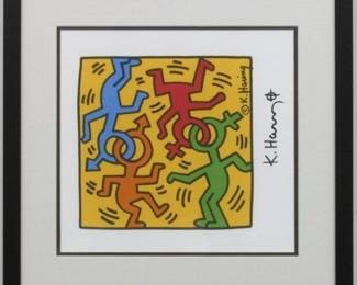 9099 - NYC Pride print by Keith Haring (Description): 17.5 X 16.5