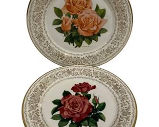 6143 - 2 Gorham Frank Bly Plates - 10.5" Round
