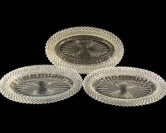 5805 - 3 Pc Set Anchor Hocking "Miss America" Platters (Description): 10.5 x 7
