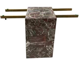 9156 - Marble Table Base - 28.5 x 11.5 x 35 (Description): Missing Glass Top