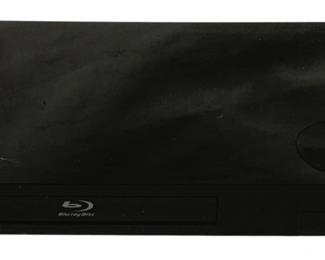1557 - Samsung BluRay Player (no Remote) 8"x10.5" (Description): Samsung Blu-ray disc player in black finish.  This compact home entertainment component  features a sleek, low-profile design with  front-loading disc tray. Remote control is  not included. Measures 8 inches by 10.5 inches. Used as is electric/electronic/mechanical  item. No guarantee all components, untested.