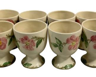 6911 - 8 Franciscan Desert Rose Egg Cups (Description): 3.5" tall