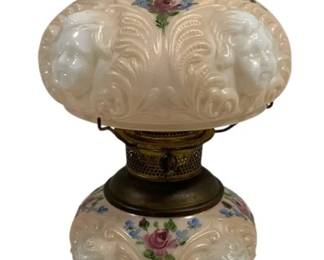 6861 - Gone with the Wind Lamp - 18.5" Tall (Description): Used as is electric/electronic/mechanical  item. No guarantee all components, untested.