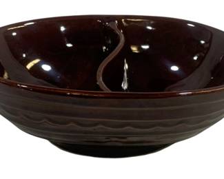 5915 - Mar Crest Stoneware Divided Dish - 10 x 8 x 3.5