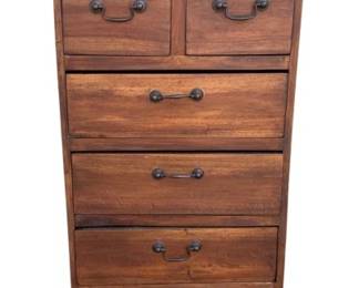 4985 - Vintage Lingerie Chest - 59 x 23 x 18 (Description): has cracks in both side panels.