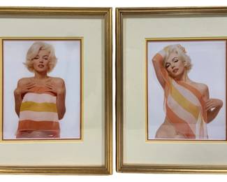 323 - 2 Marilyn Monroe Framed Prints (Description): 1962 "The Last Sitting" Series 15 x 18