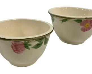 6925 - 2 Franciscan Desert Rose Mixing Bowls (Description): 4.5",7.5" Round