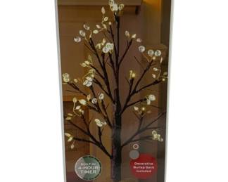 6642 - LED Shimmer Tree in Box - 24" Tall (Description): Used as is electric/electronic/mechanical  item. No guarantee all components, untested.