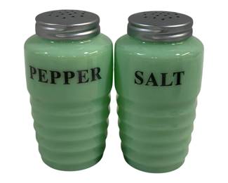 6367 - Jadeite Salt & Pepper Shakers - 4.25" Tall