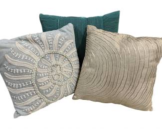 1454 - 3 Decorative Throw Pillows - 19 x 18