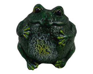 6354 - Metal Bull Frog Statue - 8 x 7