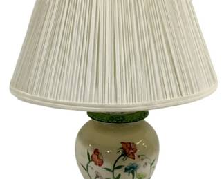 6860 - Vintage Chinese Porcelain Ginger Jar Table Lamp (Description): 23" Tall Used as is electric/electronic/mechanical  item. No guarantee all components, untested.