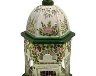 6898 - Wood/Ceramic Birdhouse - 24 x 10.5 x 10.5