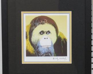 9043 - Orangutan print by Andy Warhol (Description): 16.5 x 17