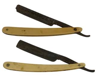 5449 - 2 Antique Straight Blade Razors