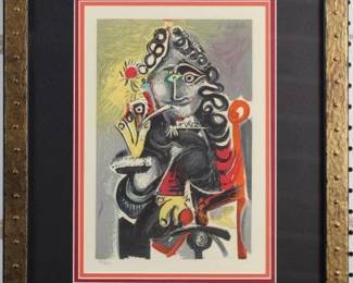 9055 - Le Cavalier Print by Pablo Picasso (Description): 16.5 X 20.5
