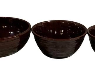 5875 - 3 Mar Crest Stoneware Mixing Bowls - 10" Round