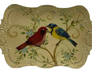 6892 - Metal Bird Serving Tray - 18 x 11.75