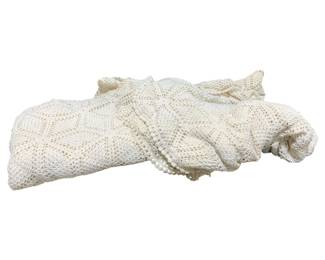 1378 - Crochet Popcorn Twin Blankets (Description): Some Stains