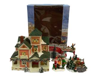 6648 - Holiday Living Lighted House w/ People in Box (Description): Used as is electric/electronic/mechanical  item. No guarantee all components, untested.