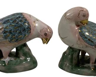 6881 - 2 Ceramic Birds - 5.5 x 3.5 x 8