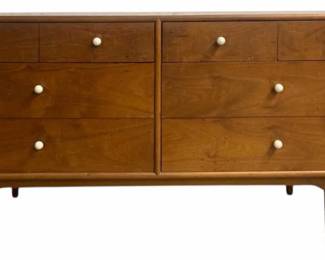 6229 - Drexel Declaration Walnut 8 Drawer Dresser (Description): 31 x 60 x 20