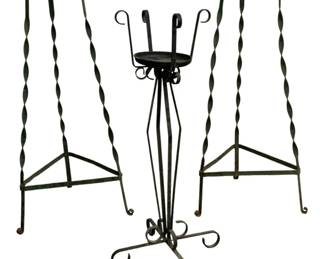 7537 - 3 Metal Plant Stands - 35" Tall