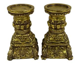 6869 - Pair Candleholders - 8" Tall