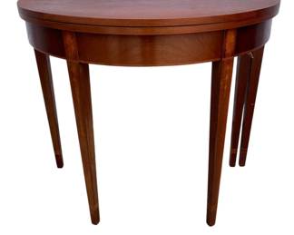 4949 - Hepplewhite Inlaid Tapered Leg Gaming Table (Description): 30 x 36 x 36