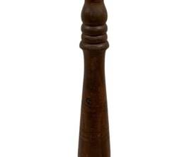 1323 - Tall Turned Wood Ash Tray/Candle Holder (Description): 24 x 5.5