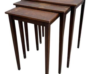 4998 - Nesting Table Set - 25 x 22 x 16 (Description): Needs Refinishing.