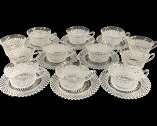 5825 - 20 Pc Set Anchor Hocking "Miss America" (Description): Cups and Saucers - 2.5 x 5.75