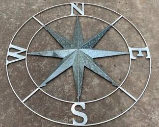 6849 - Metal Compass Star - 42" Round