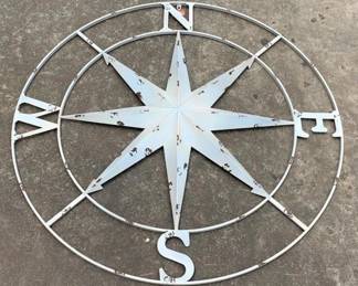 6850 - Metal Compass Star - 42" Round