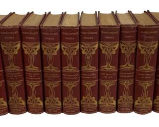 5602 - 12 Vol 1800s Charles Reade's Works Hardcover Books (Description): 12 Volumes, 19th Century
