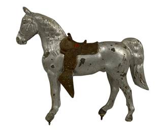 6084 - Metal Horse Statue - 12 x 10 x 3