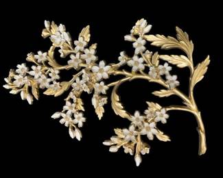 1306 - Syroco Wall Decor Dogwood Branches (Description): & Flowers - 19 x 13.5