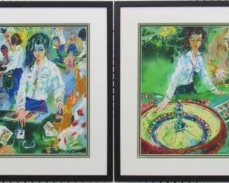 9107 - Ceasars Palace Girls Giclee by Leroy Neiman (Description): 21.5 X 25