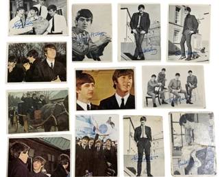 1458 - Vintage Topps Beatles Trading Cards (Description): qty 12