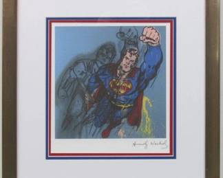 9017 - Superman Print by Andy Warhol (Description): 17.5 X 18