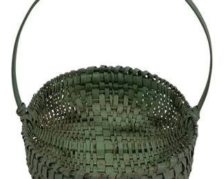 5561 - Painted Primitive Basket - 14 x 16 x 15