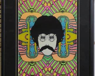 9125 - Self Portrait Giclee by Peter Max (Description): 19 X 26