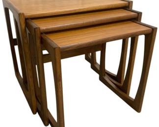 6241 - Mid-Century Teak Nesting Tables G Plan (Description): 19 x 21 x 17