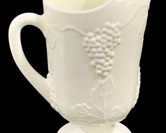 6809 - Indiana Colony Harvest Milk Glass Pitcher (Description): 11 x 9