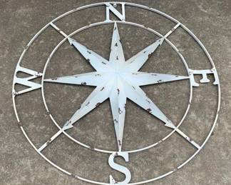 6848 - Metal Compass Star - 42" Round