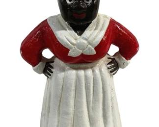 6353 - Cast Iron Mammy Bank - 8" Tall
